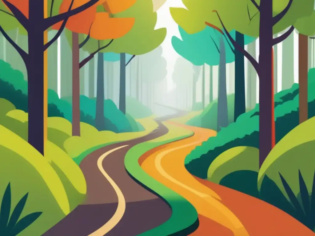Contraste de caminos en el bosque: activo vs Inversión activa en crisis: caminos divergentes en el bosque, desafíos y estabilidad