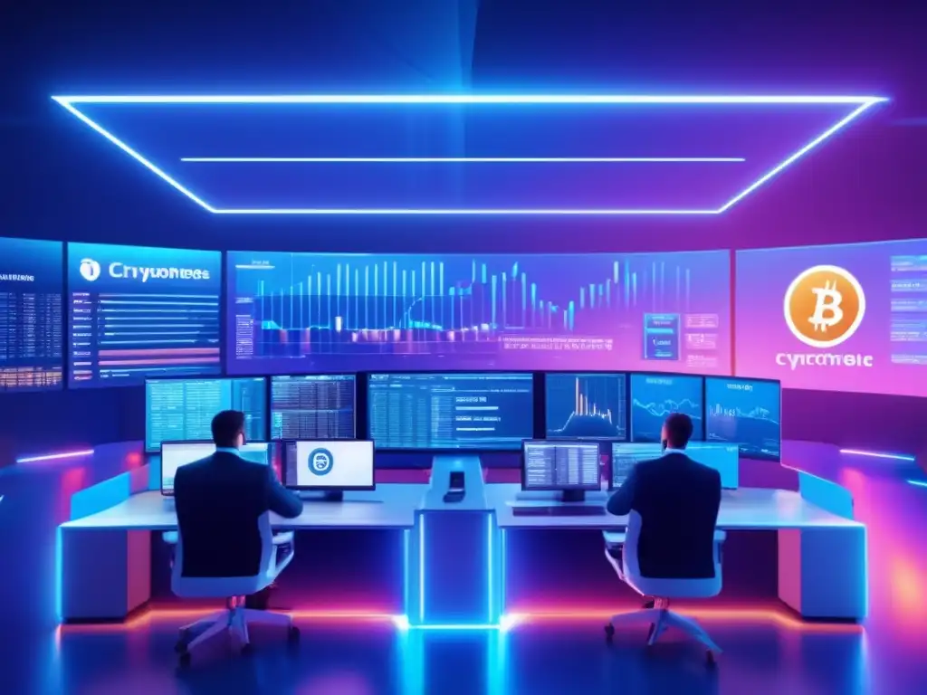 Trading floor criptomonedas futurista Inversión en Bitcoin: Estrategias inteligentes para dominar el mercado