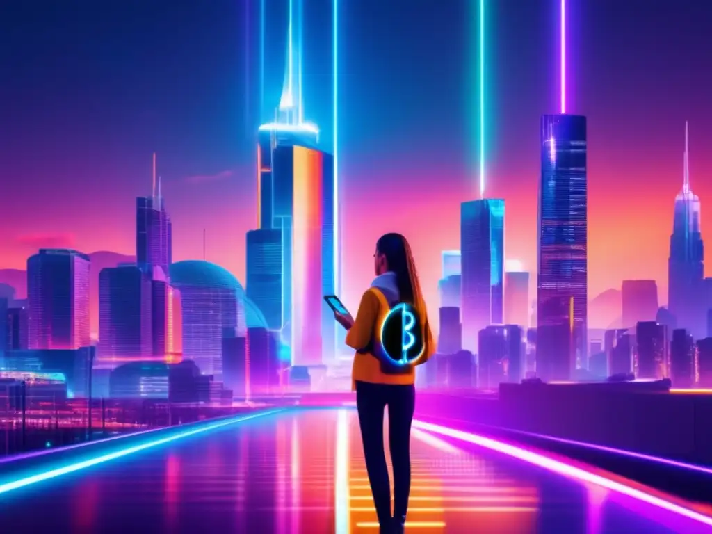 Futurista ciudad nocturna: Bitcoin y crecimiento Inversión en Bitcoin: Estrategias para dominar el mercado con inteligencia