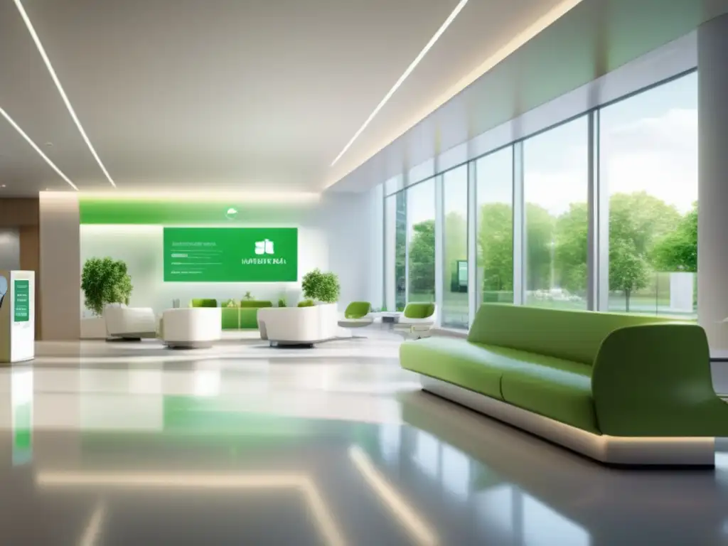 Moderna instalación de salud con luz natural Inversión colectiva en salud, moderna instalación médica con profesionales y tecnología avanzada