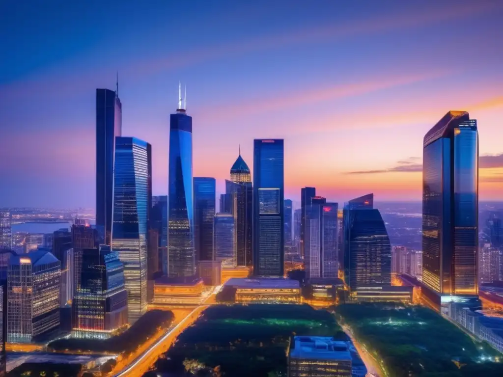 Ciudad moderna al atardecer, real estate vibrante Inversión inmobiliaria: Cómo evitar fraudes y aprovechar oportunidades