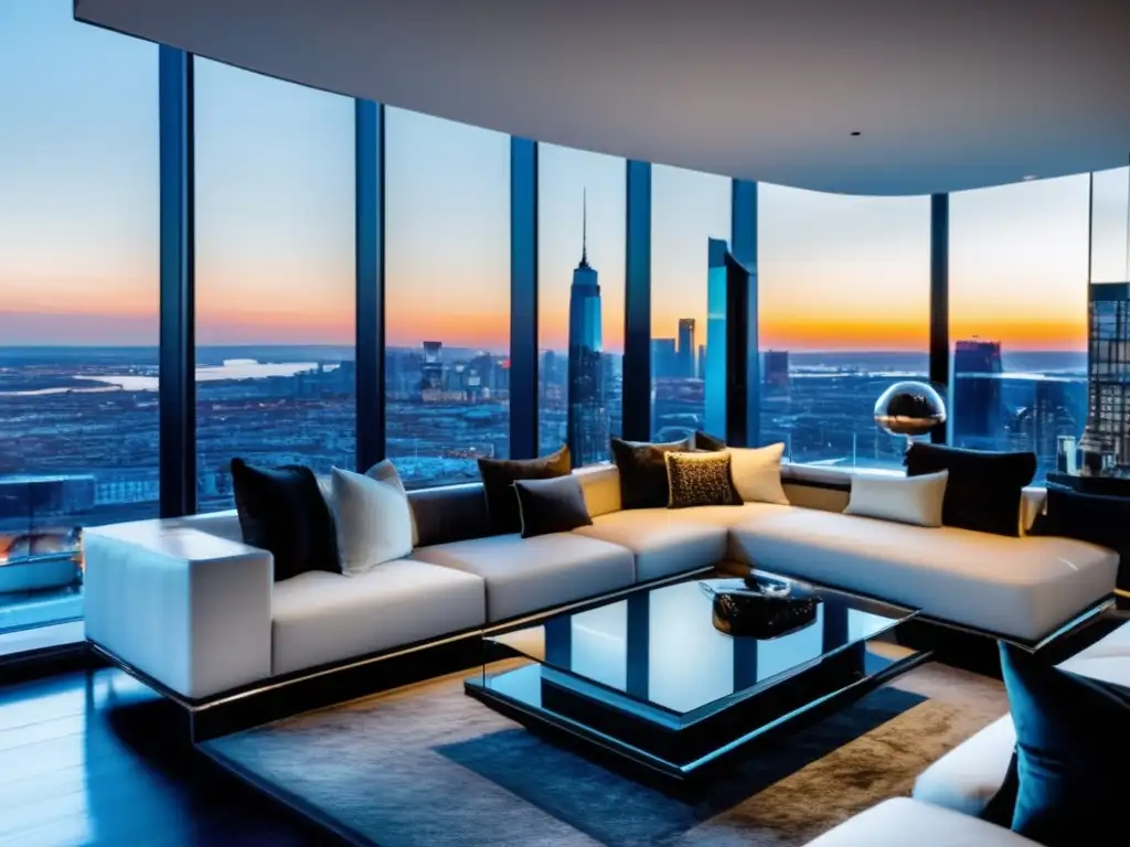 Lujoso penthouse con vistas y decoración moderna Inversión inmobiliaria para millonarios: Lujoso penthouse con vistas panorámicas, diseño moderno, muebles de lujo y comodidades exclusivas