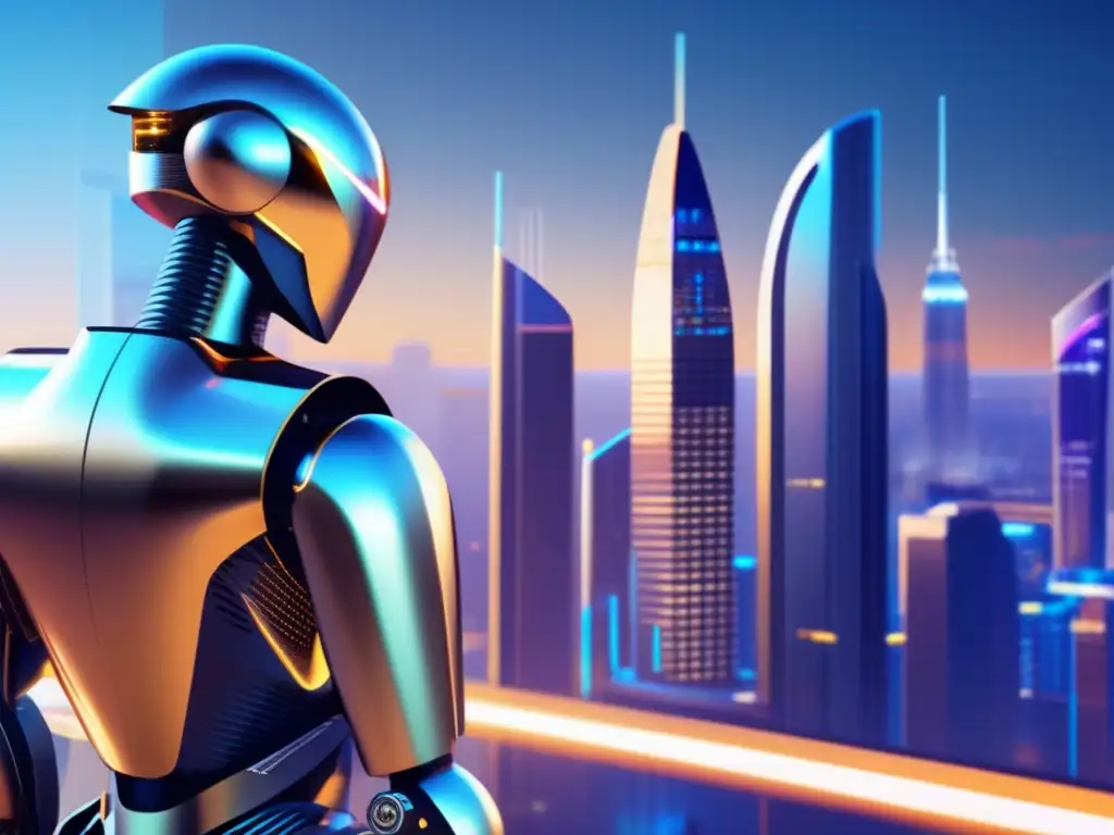 Bot de inversión avanzado Bot inversión: ventajas y desventajas, imagen futurista de un dispositivo metálico innovador con pantalla táctil y datos financieros en tiempo real