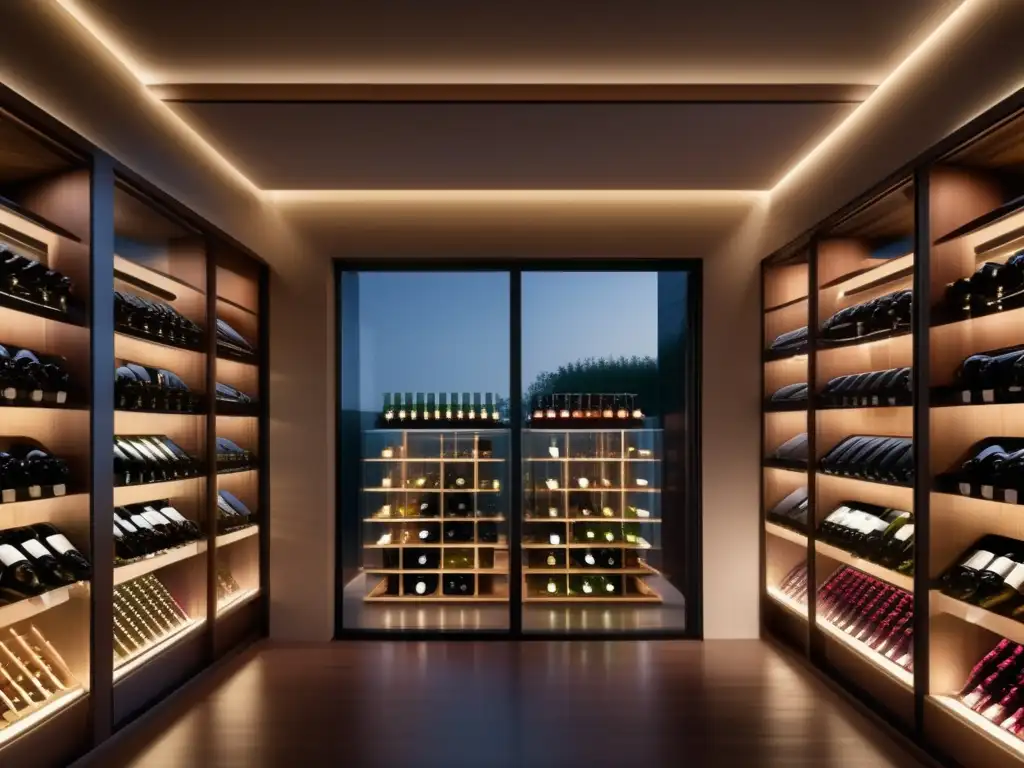 Vinoteca de lujo con impresionante selección de vinos Inversión en vinos: protección contra inflación, elegancia y exclusividad