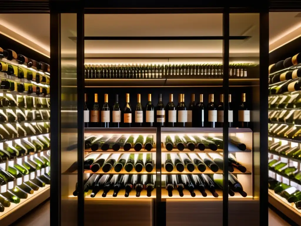 Elegante bodega de vinos moderna Inversión en vinos: protección y elegancia en incertidumbre