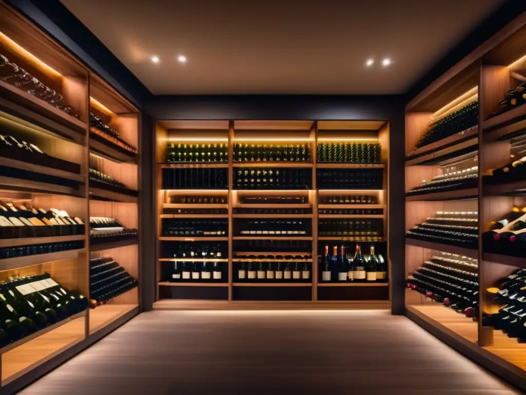 Elegante bodega de vinos Inversión en vinos: protección contra inflación