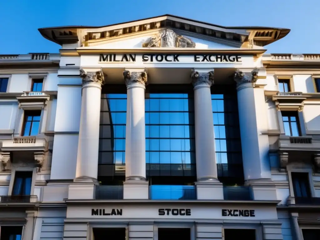 Impresionante arquitectura de la Bolsa de Milán Inversiones en Bolsa de Milán: arquitectura impresionante, diseño moderno y ambiente vibrante