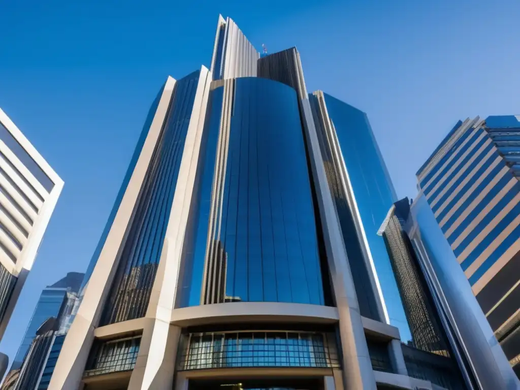 Bolsa de Valores de Johannesburgo: Modernidad y sofisticación financiera Inversiones en la Bolsa de Johannesburgo: imagen impactante de la moderna Bolsa de Valores de Johannesburgo, con su arquitectura de vidrio y dinámica actividad de traders