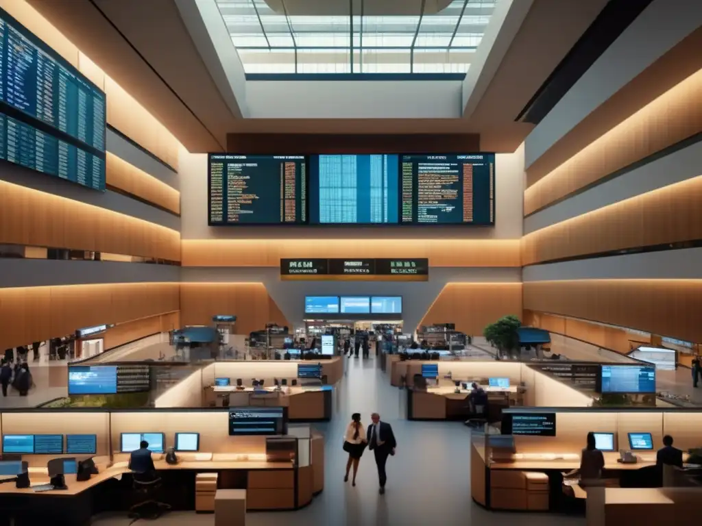 Bolsa de Milán: Trading floor histórico y vibrante Inversiones en Bolsa de Milán: Traders en acción en moderna sala de operaciones con pantalla digital y logos de empresas líderes