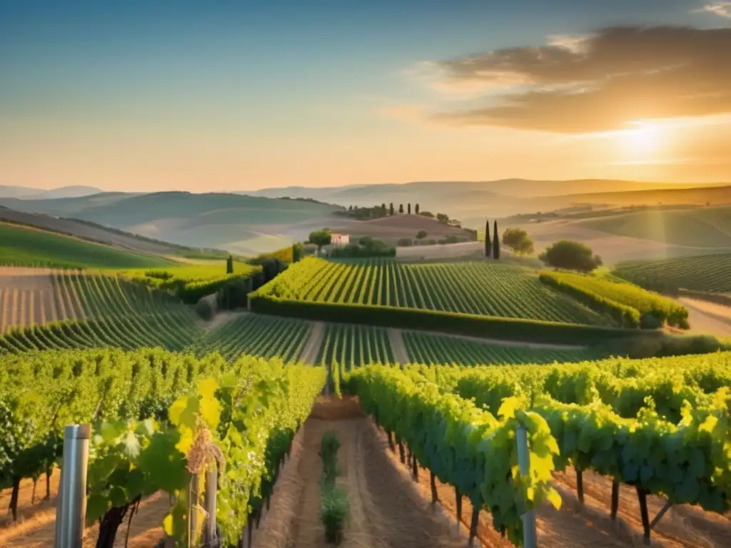 Viñedo en Penedès, Cataluña, España Inversiones en Cava y Prosecco en una pintoresca viña en Penedès, Cataluña, España