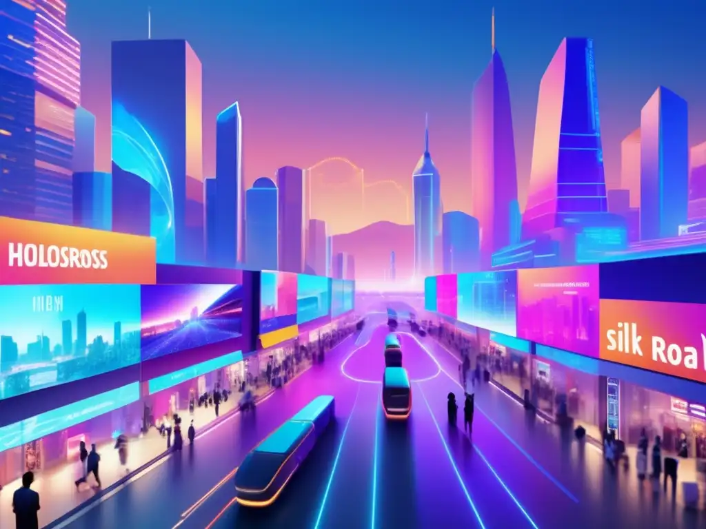 El Futuro de la Ruta de la Seda Digital en Europa Inversiones en comercio electrónico europeo: La evolución de la Ruta de la Seda Digital en una ciudad futurista
