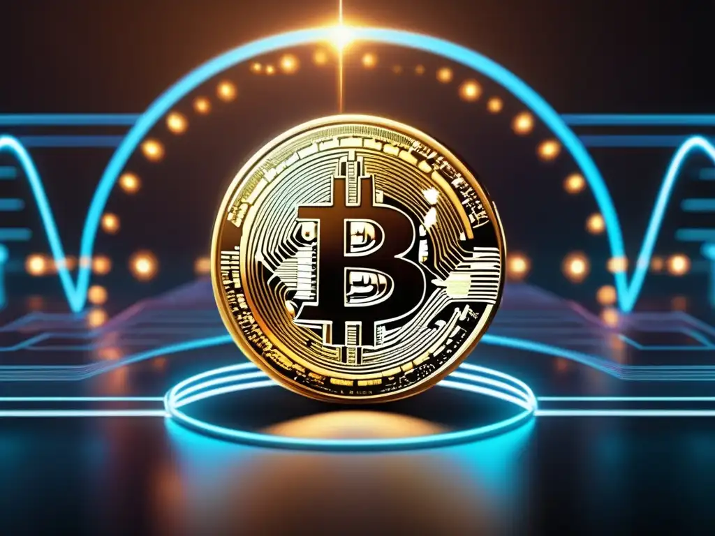Criptomonedas futuristas en 8k Inversiones criptomonedas a largo plazo: Futurista imagen 8k muestra el mundo de las criptomonedas con energéticas orbes y conexiones neon