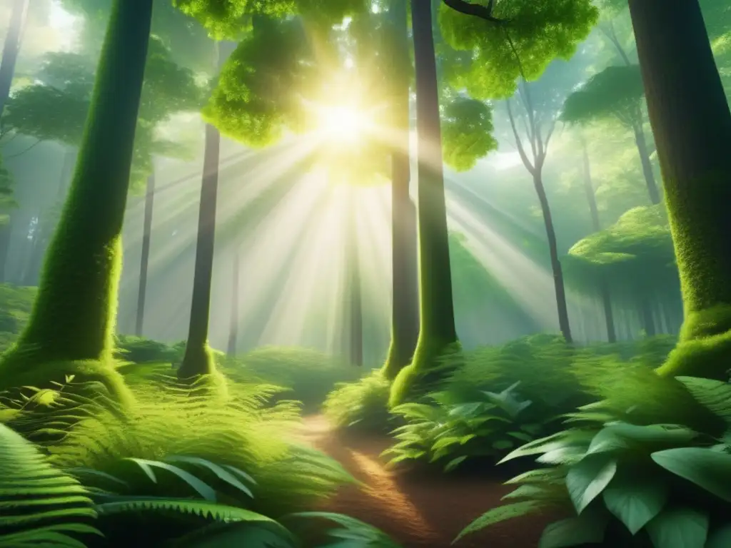 Bosque verde exuberante con árboles altos Inversiones ESG: guía esencial en bosque verde impresionante