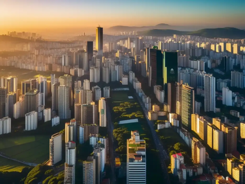 Impresionante ciudad de São Paulo, Brasil Regulación de inversiones en Brasil: Impresionante imagen 8K de São Paulo, con vibrante ciudad y rascacielos modernos