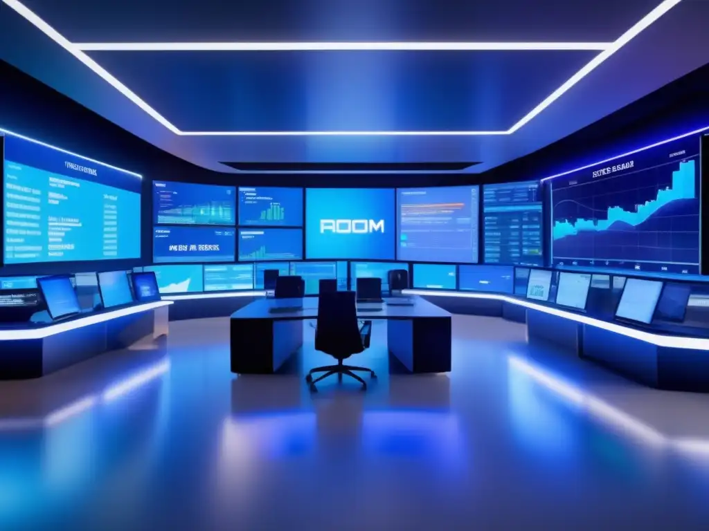 Futuro de inversiones IPO con IA Inversiones en IPOs con IA en un moderno y futurista mercado financiero con datos en tiempo real y análisis de inteligencia artificial