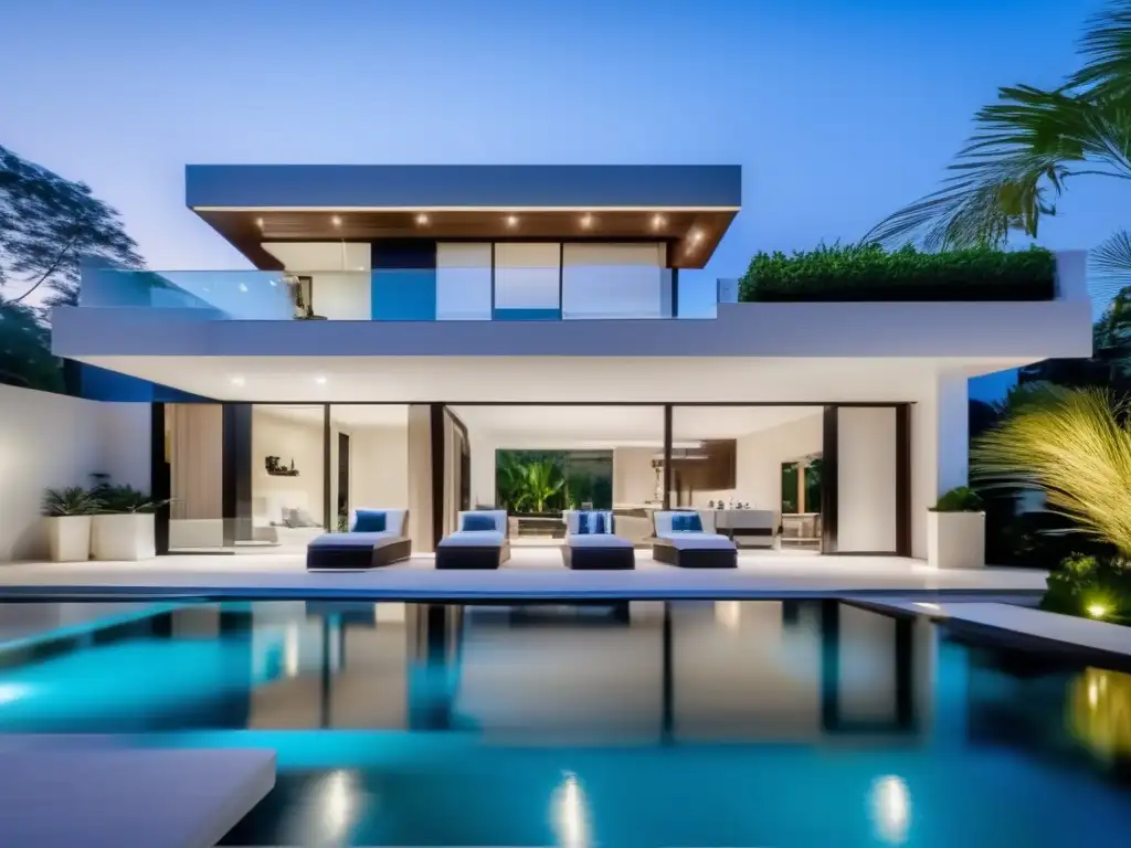Residencia de lujo con diseño arquitectónico moderno y paisajismo impecable Inversiones en propiedades de reposición: guía completa, lujosa casa con diseño moderno, jardines impecables y piscina