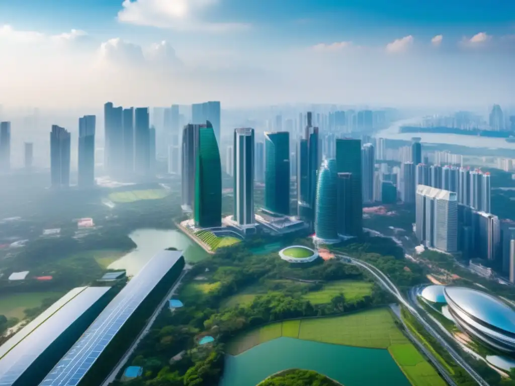 Moderna ciudad sudeste asiática Inversiones rentables en el Sudeste Asiático: ciudad moderna, rascacielos, energía renovable, turismo y tecnología