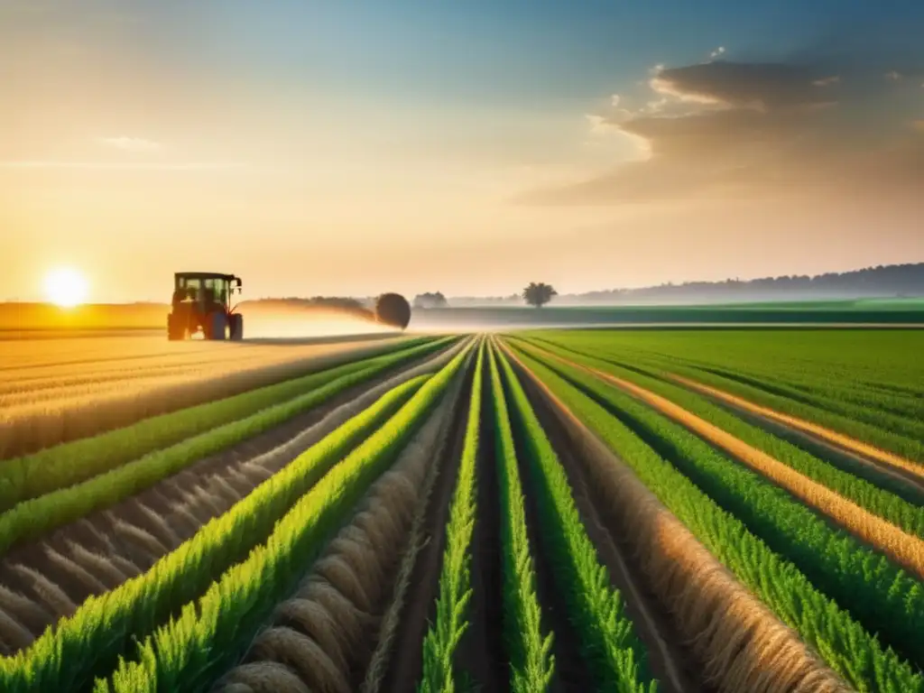 Campo agrícola próspero y seguro Inversiones seguras en agricultura y commodities: campo agrícola expansivo, cultivos vibrantes y rentabilidad a largo plazo