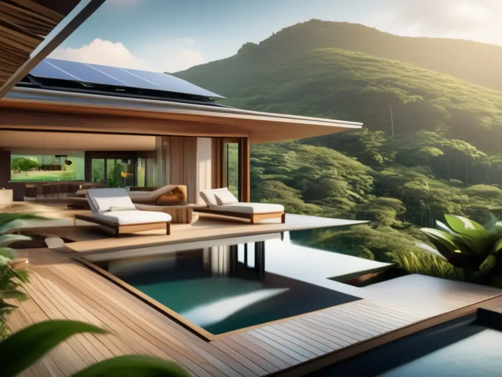 Propiedad ecofriendly de lujo Inversiones sostenibles en ecoturismo: propiedad vacacional de lujo con arquitectura moderna y paisaje verde