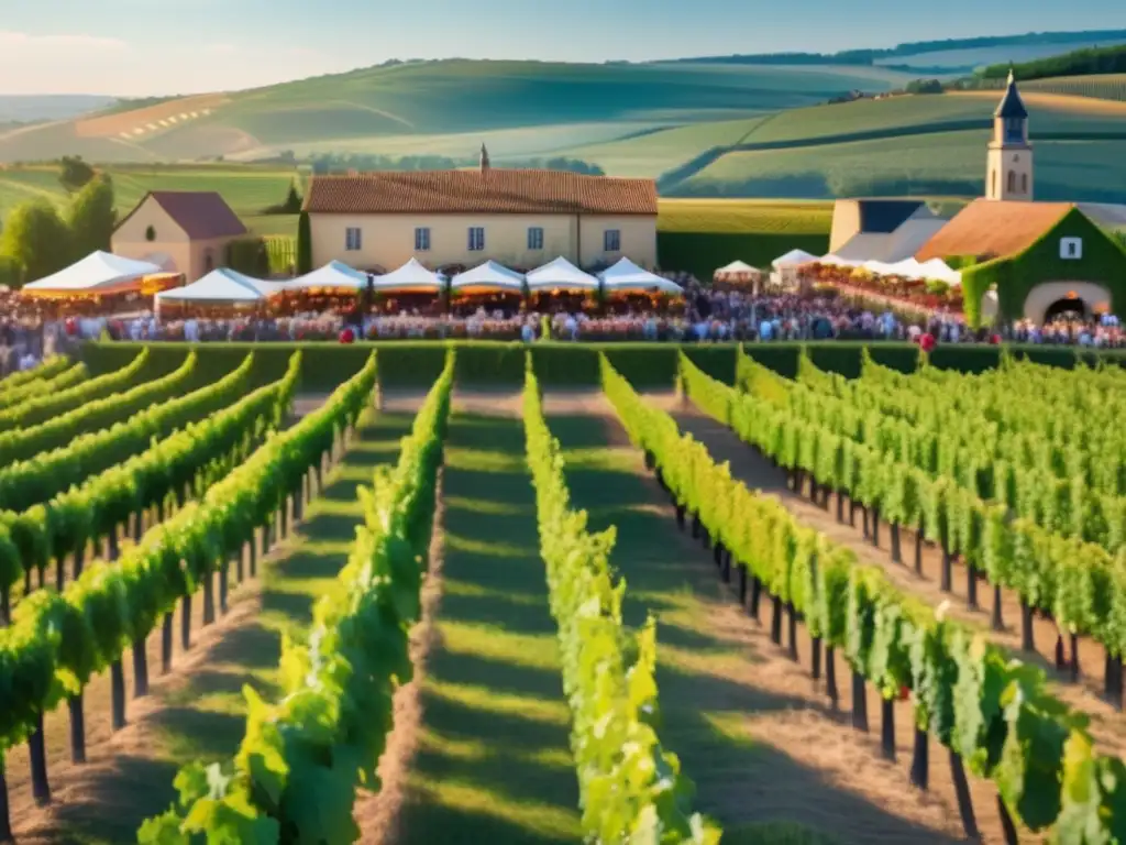 Festival de vinos y gastronomía europea Inversiones en vino y gastronomía: Festival europeo de vinos y gastronomía en un viñedo pintoresco