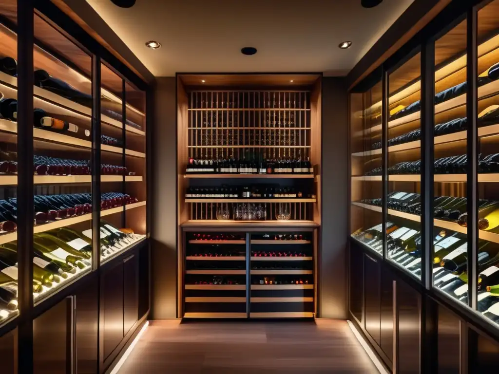 Espectacular bodega vinos exclusivos Inversiones en vinos: oportunidades y consejos - Bodega moderna con vinos excepcionales