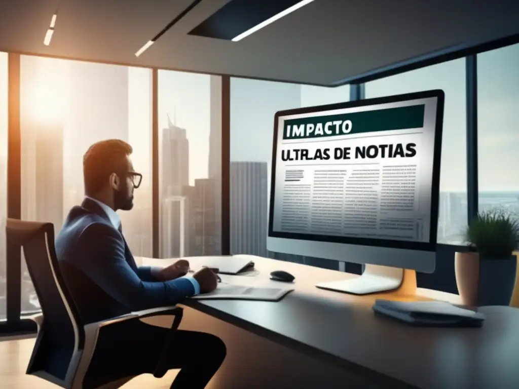 Inversionista concentrado leyendo noticias Inversor concentrado en noticias: Psicología de inversión en eventos noticiosos