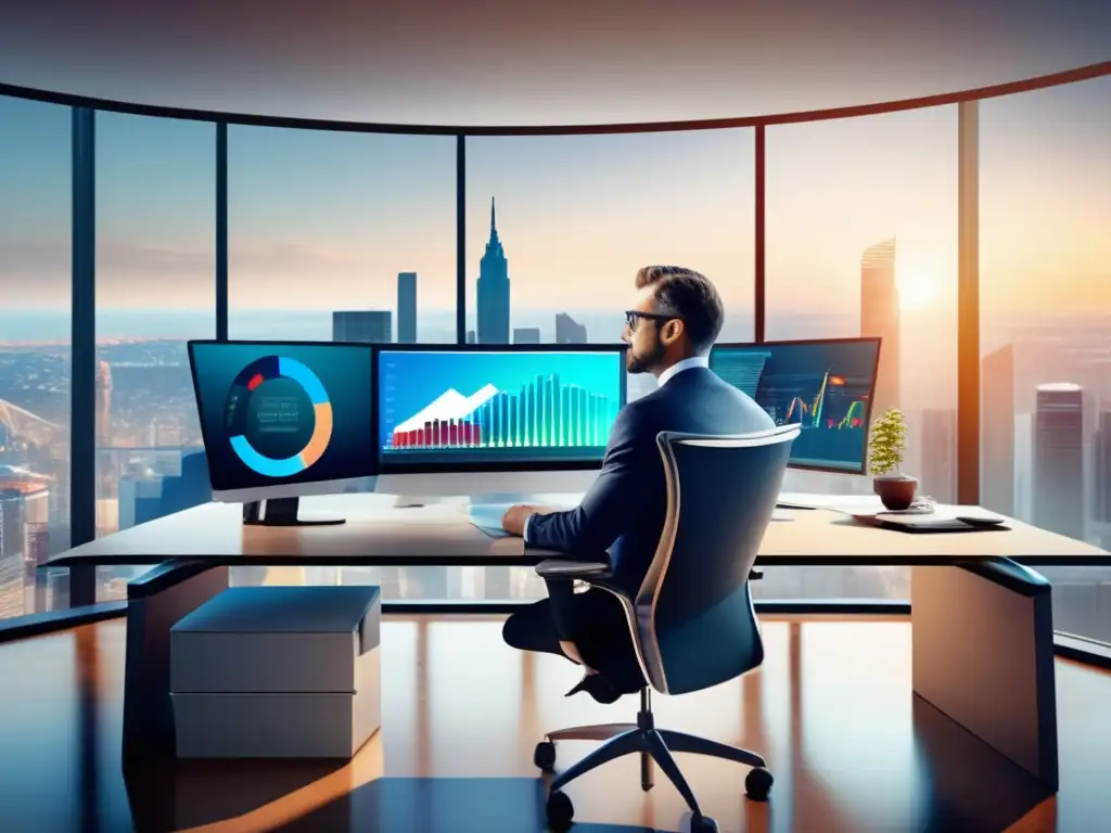 Exitoso inversor en oficina moderna - Inversor exitoso en startups: Psicología y estrategias