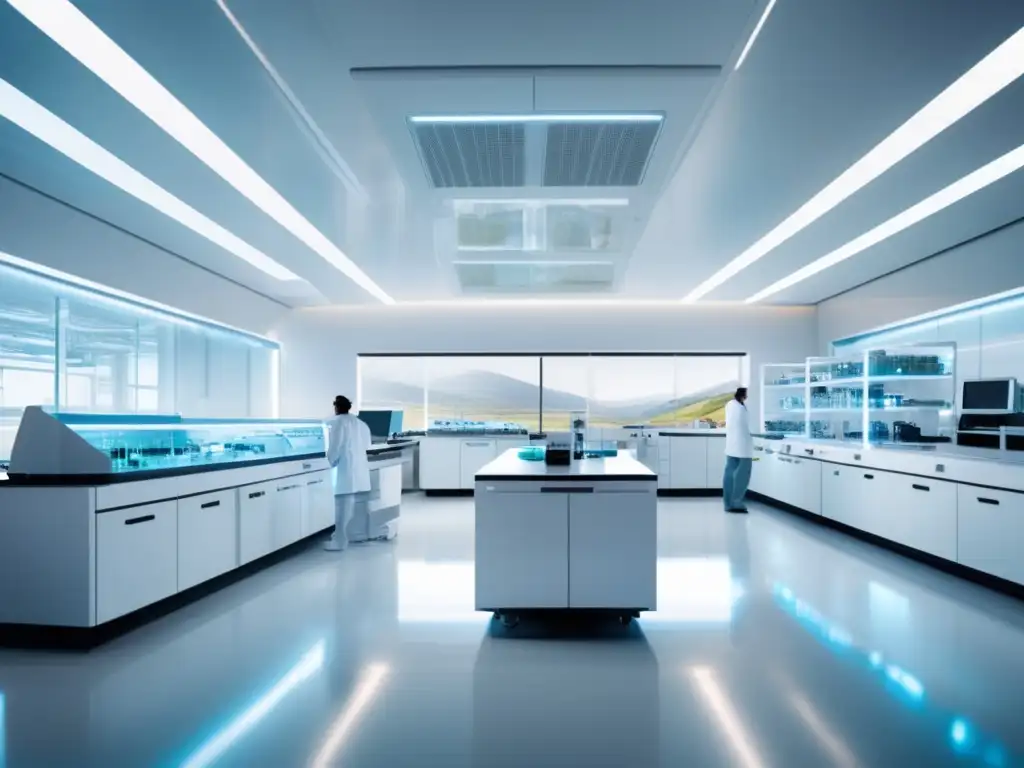 Laboratorio farmacéutico futurista Laboratorio farmacéutico futurista - Invertir en salud sostenible