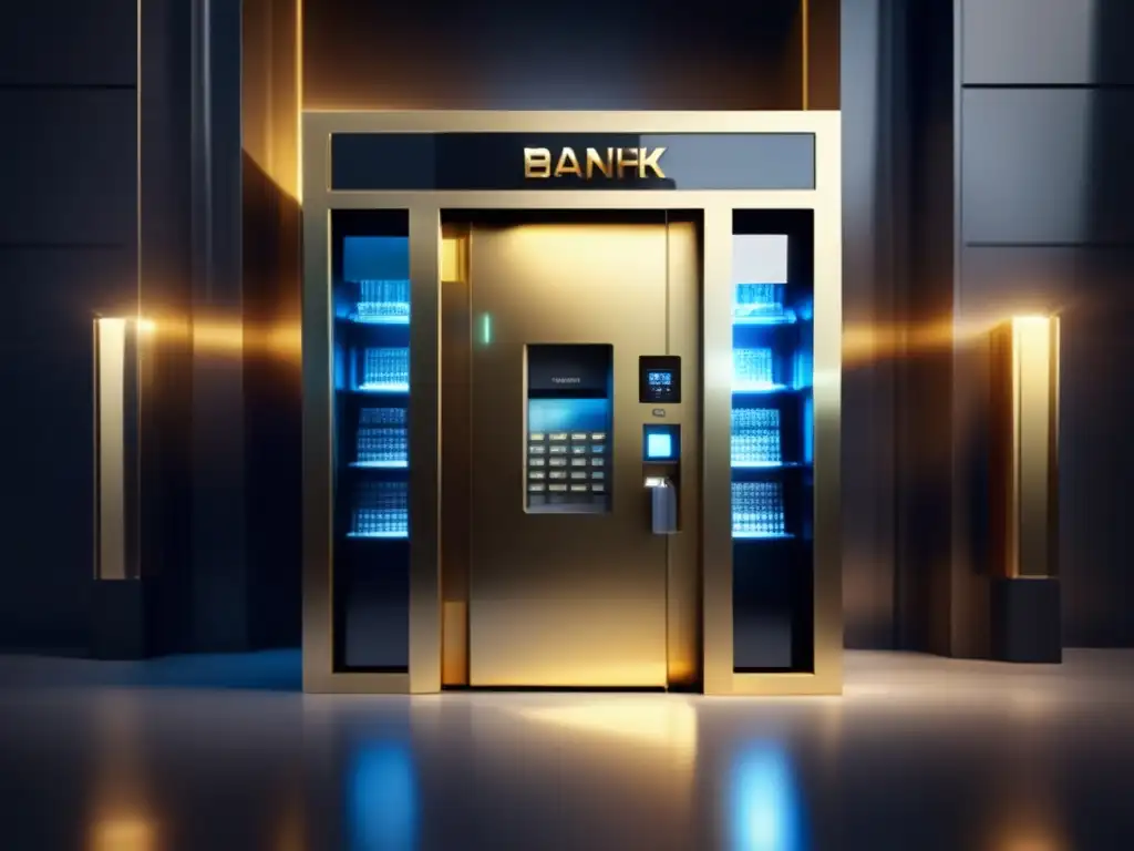 Bóveda bancaria moderna y segura Liquidez financiera segura y accesible en moderna bóveda bancaria