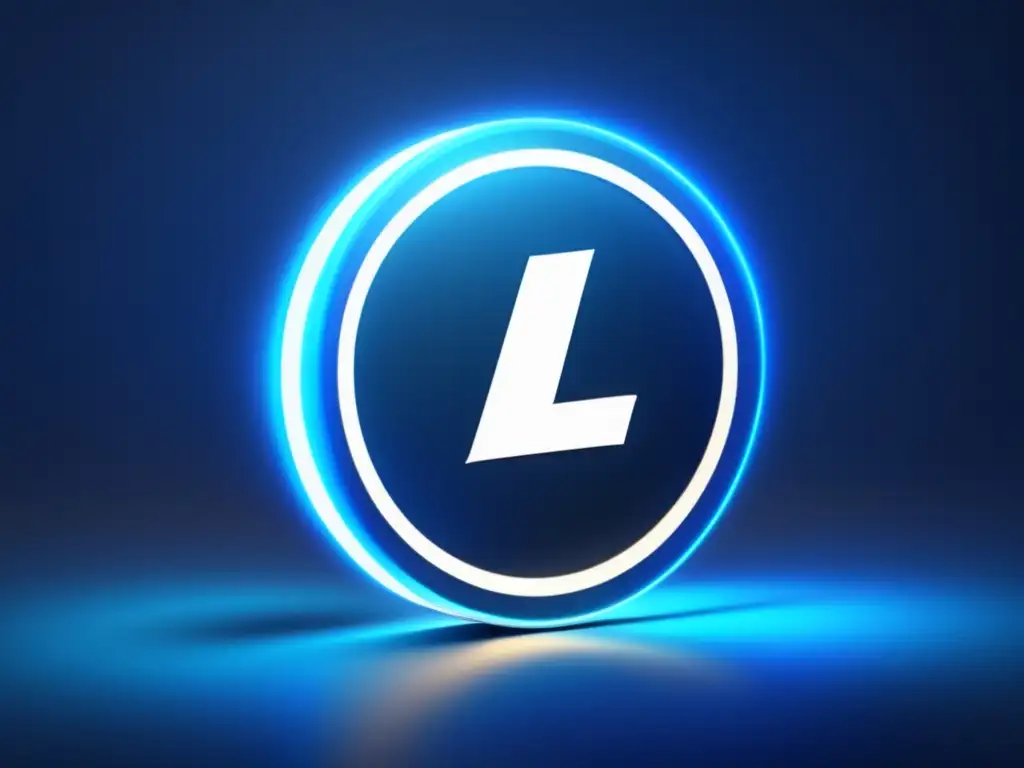 Logo Litecoin azul vibrante Logo Litecoin energético y sofisticado, una alternativa a Bitcoin