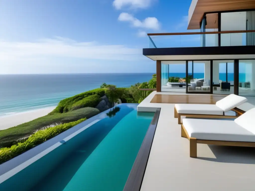 Lujosa villa en playa con vistas al mar Lujosa villa vacacional en la playa con vistas panorámicas al mar - Beneficios fiscales propietarios propiedades vacacionales