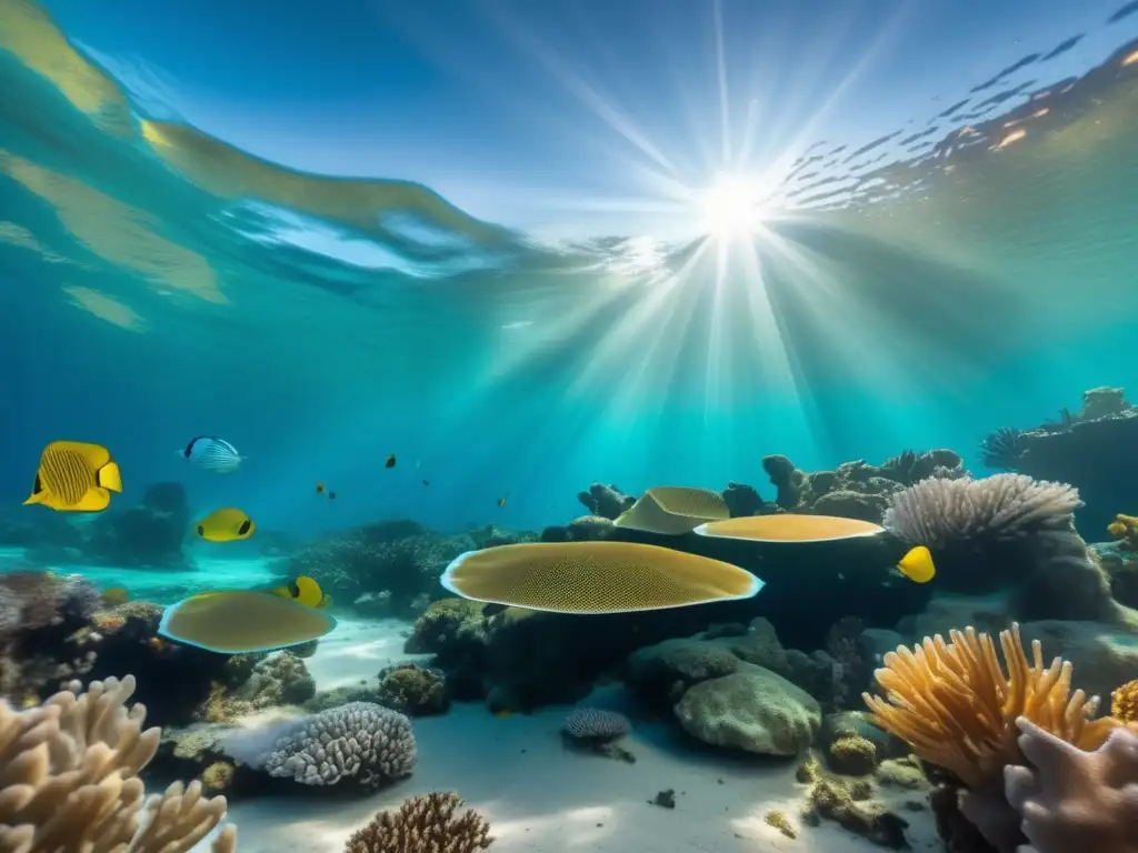 Maravilloso paisaje submarino con vida marina Invertir en commodities marinos: Impresionante imagen 8k muestra vibrante escena submarina con vida marina y arrecife de coral diverso