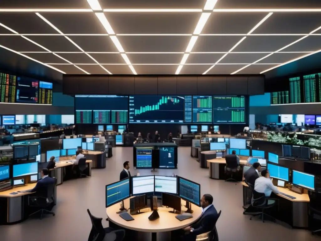 Traders modernos en piso de intercambio Invertir en materias primas: modernidad y potencial