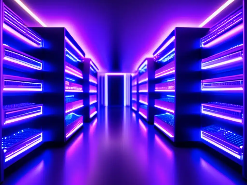 Mina futurista de criptomonedas con GPUs de alta tecnología Mejor hardware para minar criptomonedas en una granja minera futurista con GPUs de última generación