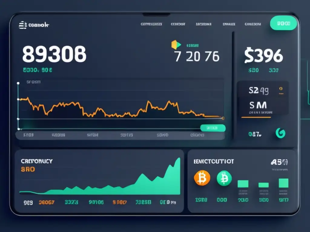 Interfaz de trading de criptomonedas moderna y sofisticada Mejores interfaces de plataformas criptomonedas con diseño moderno, intuitivo y profesional