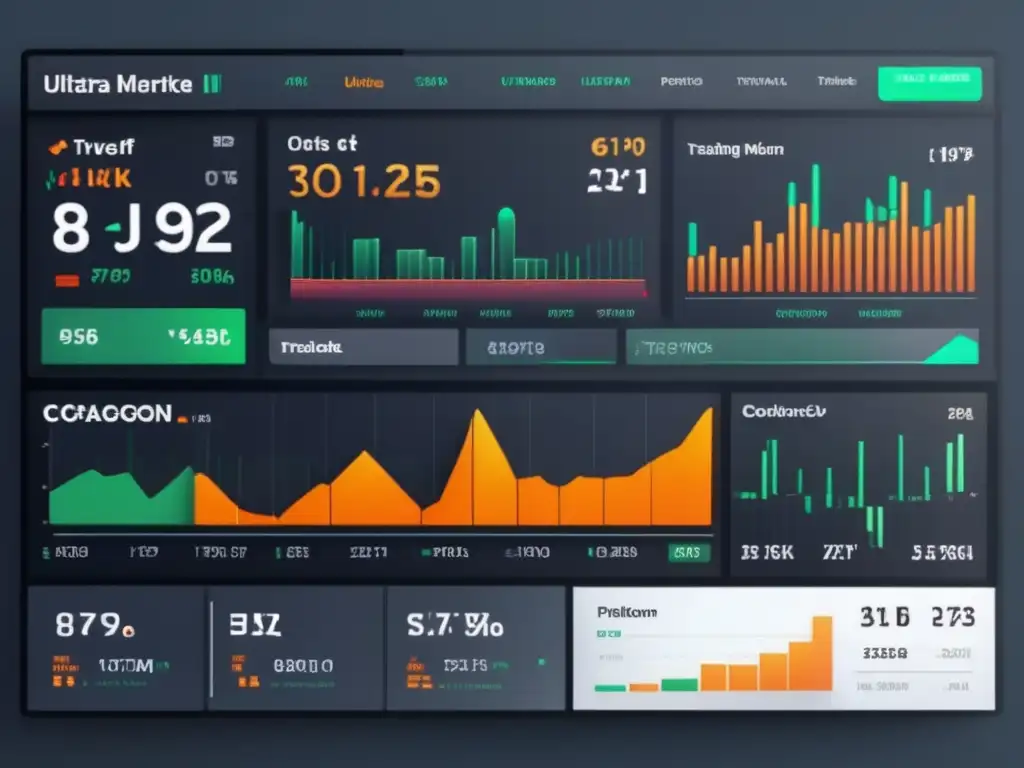 Plataforma de trading avanzada Mejores plataformas trading algorítmico con interfaz 8k ultra detallada, datos en tiempo real, gráficos y herramientas avanzadas
