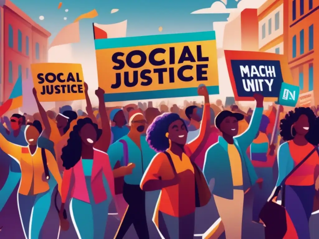 Protesta con diversidad e impacto Manifestación con mensajes de justicia social: Oportunidades de inversión