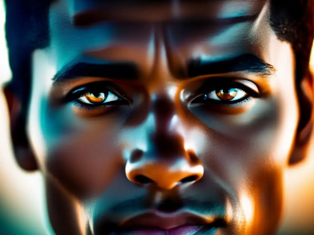 Pensamiento determinado y expresión confiada Mentalidad inversor exitoso, rostro pensativo y determinado, detalle y claridad, iluminación suave, expresión confiada y enfocada