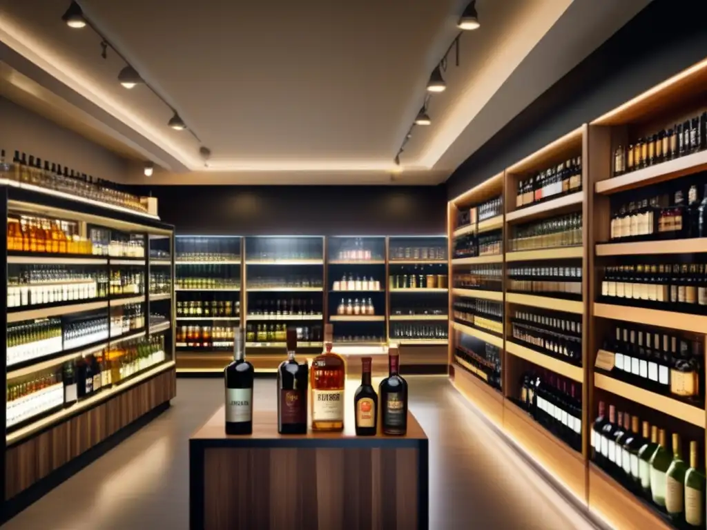 Licorería moderna con variedad de licores premium Mercado Secundario de Licores: Éxito en Compra y Venta