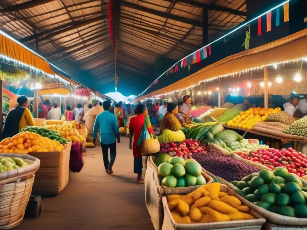 Mercado vibrante, materiales crudos y comercio Mercados emergentes: Materias primas, frutas, textiles, minerales, comercio y energía