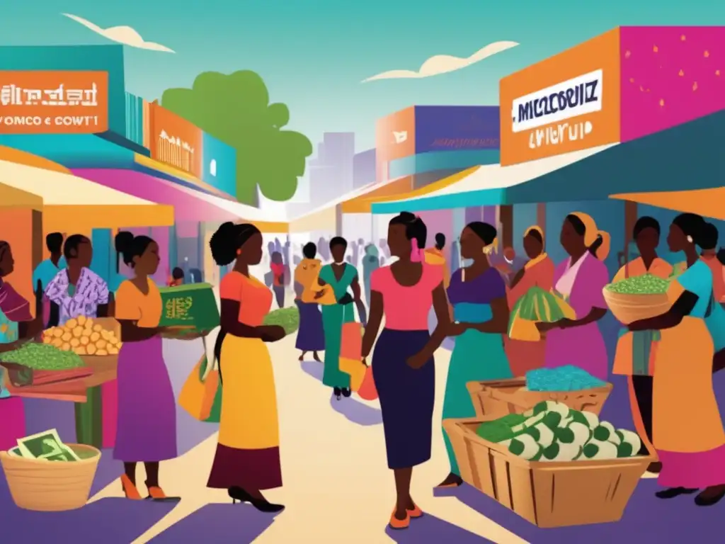 Empoderamiento económico en una comunidad marginal Microcréditos para comunidades marginadas: Empoderamiento y crecimiento económico a través de mujeres emprendedoras en un bullicioso mercado