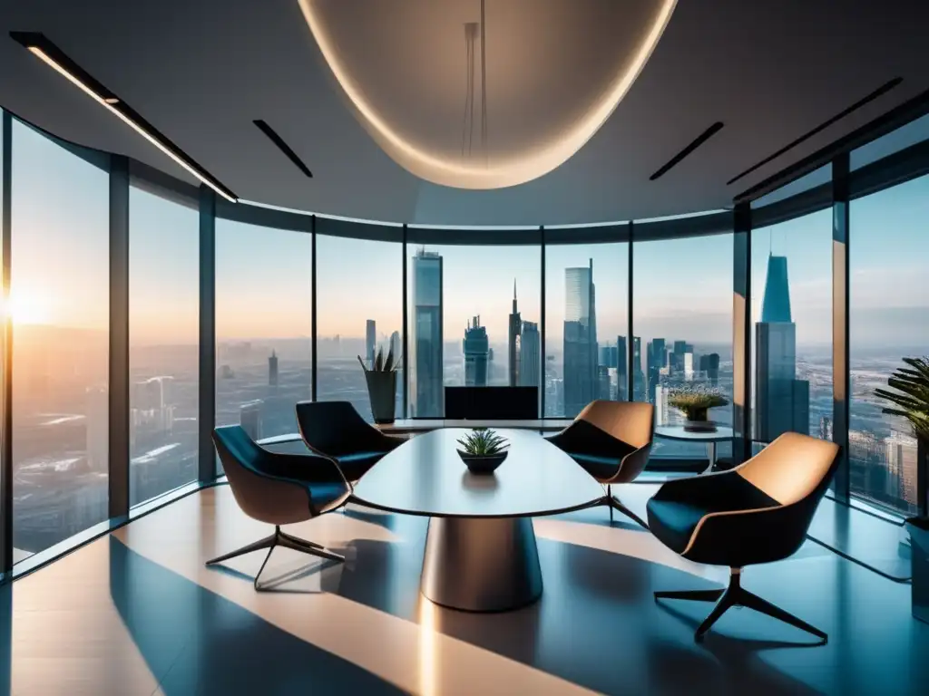 Oficina moderna con vista panorámica de la ciudad Moderna oficina con vista panorámica de la ciudad - Preservar capital a largo plazo contra inflación