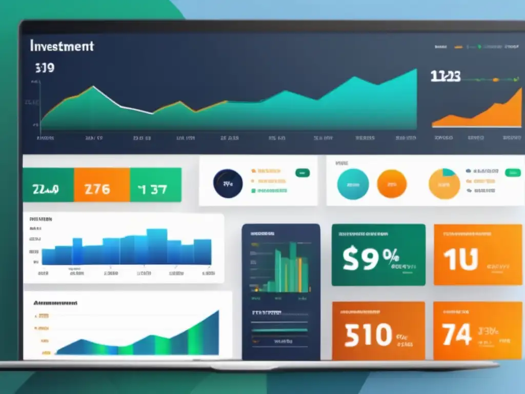 Dashboard de inversiones moderno y profesional Dashboard inversión moderno: gráficos, datos en tiempo real