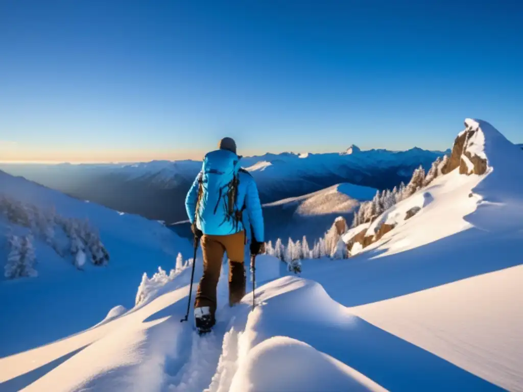 Montañas nevadas: una vista impresionante llena de aventura Montañas nevadas y cielo azul: una imagen impresionante que evoca tranquilidad, aventura y una estrategia inversión pasiva transformadora