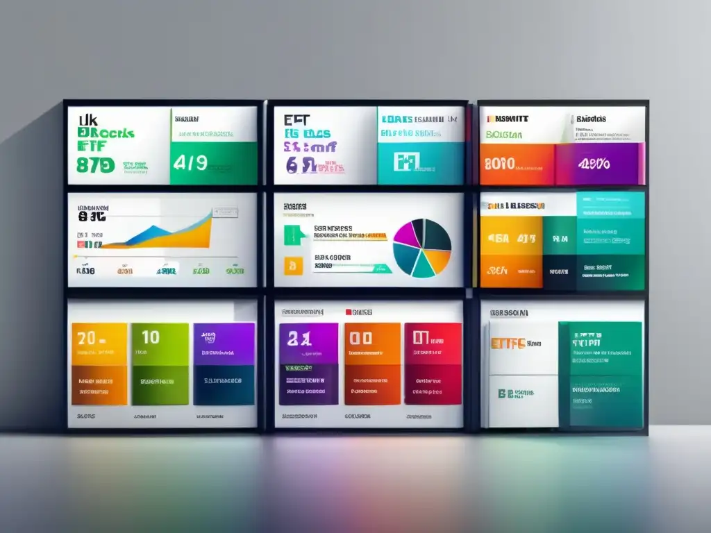 Diversidad de ETFs en imagen 8k ETFs MultiActivos para Diversificar Inversiones