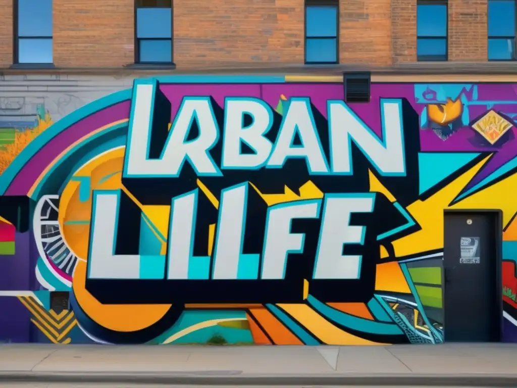 Mural urbano vibrante: arte callejero en colores intensos Mural urbano vibrante con detalles y colores impresionantes, reflejando la cultura urbana y la inversión arte urbano rentable