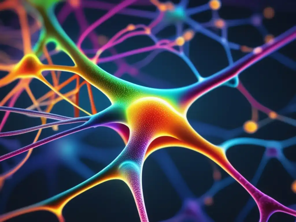 Red neuronal de conexiones intrincadas Neuronas interconectadas simbolizando sesgos cognitivos en inversión