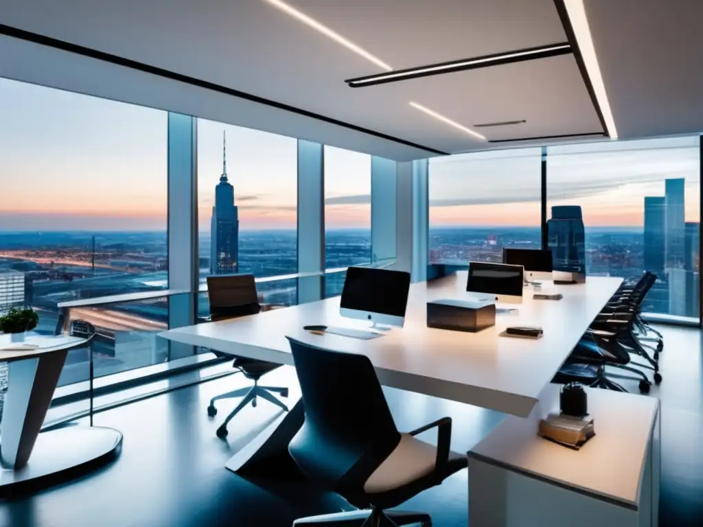 Espacio de oficina moderno y sofisticado Oficina moderna con ambiente profesional y confiable - Plataformas de inversión confiables