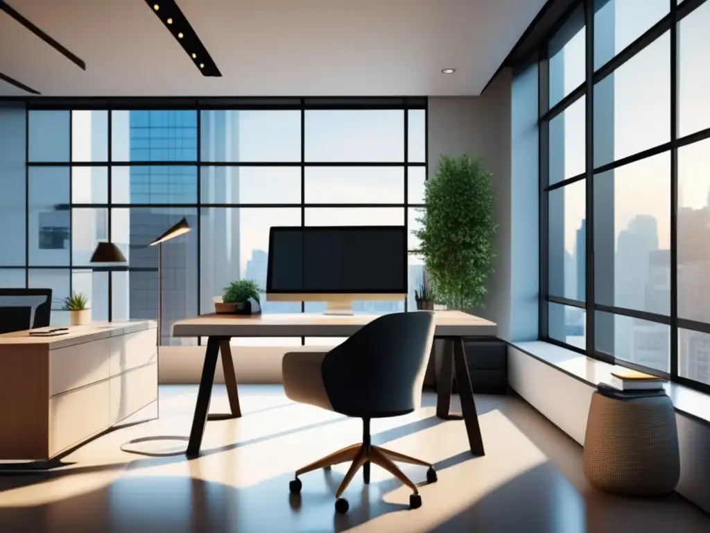 Espacio de oficina moderno y profesional Oficina moderna con diseño minimalista
