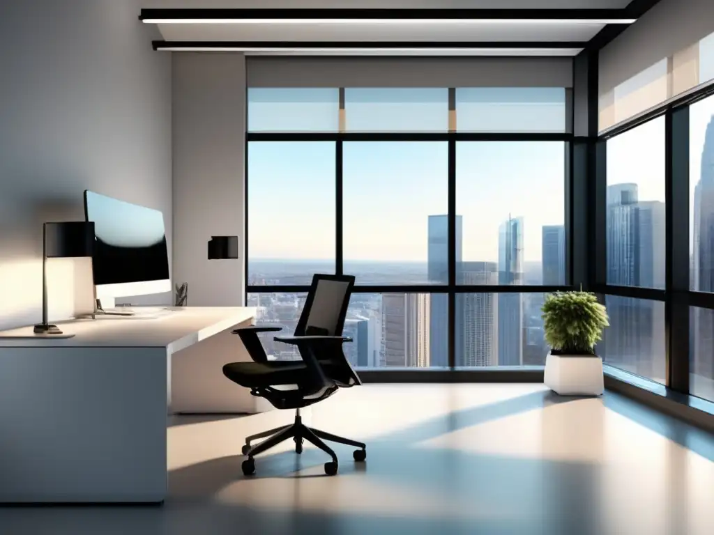 Oficina moderna y minimalista Oficina moderna con diseño minimalista